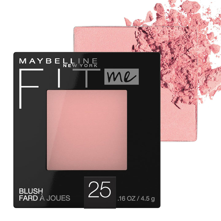 Fit Me Powder Blush, Lightweight, Smooth, Blendable, Long-Lasting All-Day Face Enhancing Makeup Color, Mauve, 1 Count