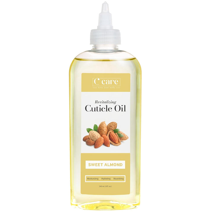 Sweet Almond Cuticle Oil for Nails - Repairs Cuticles Overnight - Moisturizes and Strengthens Nails and Cuticles - Dropper & Brush Included - 2.5Oz