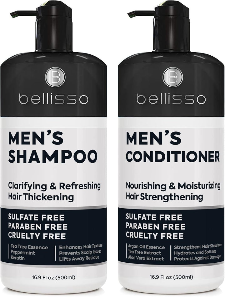Biotin Shampoo and Conditioner Set - Sulfate and Paraben Free Treatment for Men and Women - Hair Thickening Volumizing Products to Help Boost Thinning Hair with Added Keratin