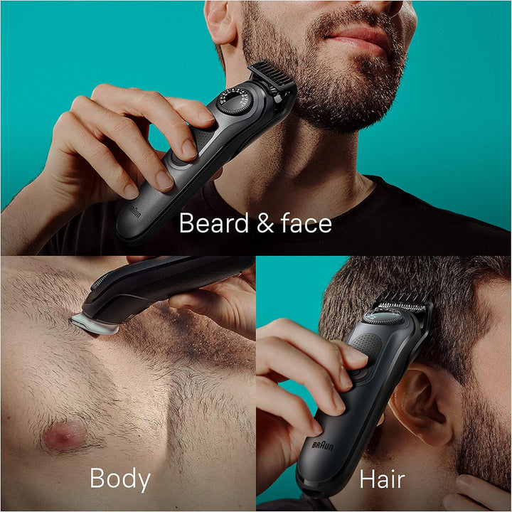 All-In-One Style Kit Series 5 5471, 8-In-1 Trimmer for Men with Beard Trimmer, Body Trimmer for Manscaping, Hair Clippers & More, Ultra-Sharp Blade, 40 Length Settings, Waterproof