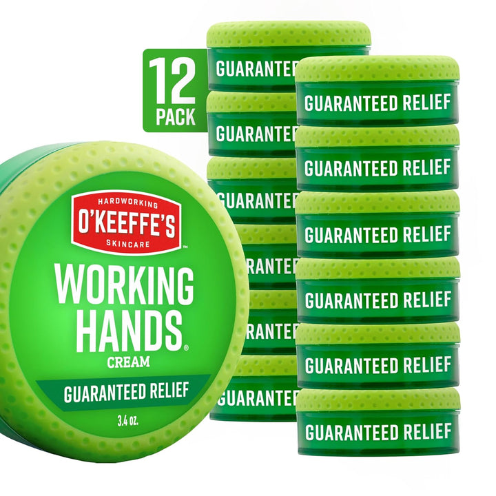 Working Hands Hand Cream for Extreme Dryness - 3.4 Oz Jar (1 Pack) - Repairing Skincare for Cracked, Dry Hands
