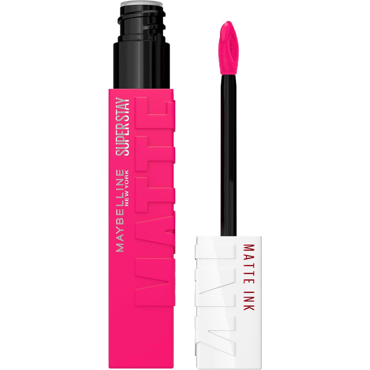 Superstay Matte Ink Liquid Lipstick, Long Lasting High Impact Color, up to 16H Wear, Thrill Seeker (Matte Black Lipstick)
