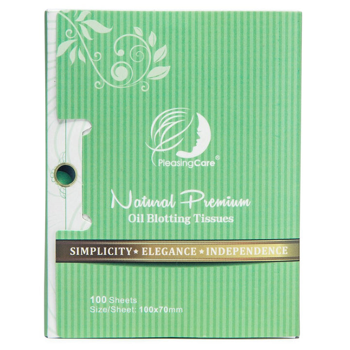 Natural Face Oil Blotting Paper - Bamboo Charcoal 100 Counts, Easy Dispensing Oil Absorbing Sheets, Premium Handy Facial Blotting Papers - Face Skin Care or Beauty Make up Must Have
