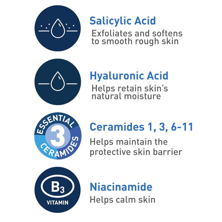 Renewing Salicylic Acid Cleanser, Formulated with Hyaluronic Acid, Niacinamide, & Ceramides, Gentle BHA Exfoliating Face Wash Smooths & Softens Skin, Non Comedogenic & Fragrance Free, 16 Ounce