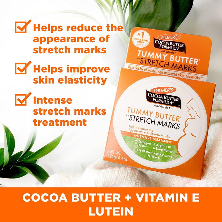 Cocoa Butter Formula Pregnancy Skin Care Kit for Stretch Marks and Scars, Dermatologist Approved, Gift for Mom to Be, 4 Piece Full Size Set
