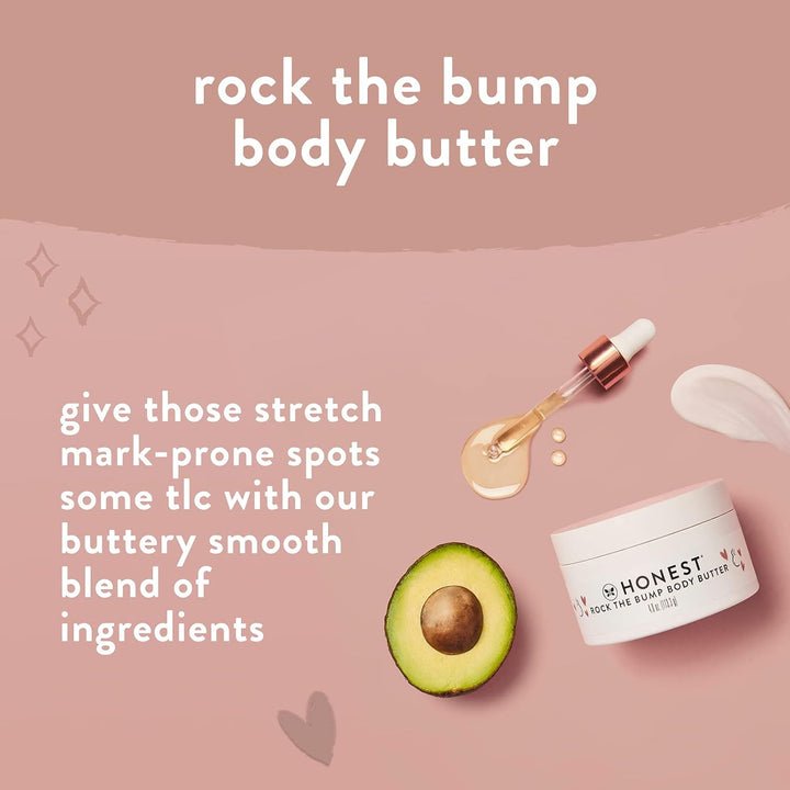 Honest Mama Body + Belly Bump Love Bundle | Moisturizing, Plant Based Oil + Stretch Mark Butter Cream