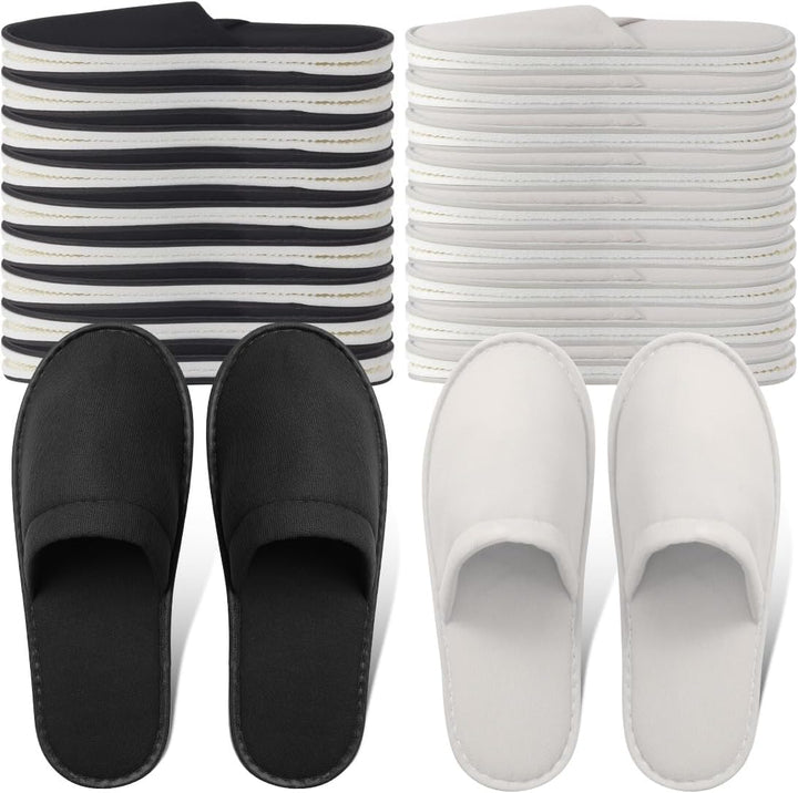 20 Pairs Disposable Slippers for Guests Hotel Slippers Spa Slippers Non-Slip Washable House Slipper Bulk for Adult for Men and Women