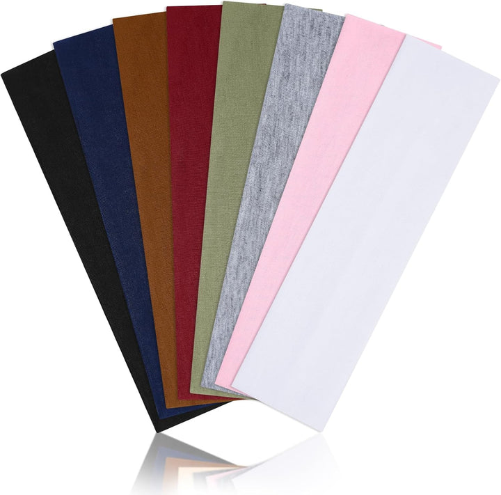 8 Pack Headbands for Women, Elastic Soft Hair Bands Non Slip Women'S Fashion Headbands for Daily Workout Yoga Running