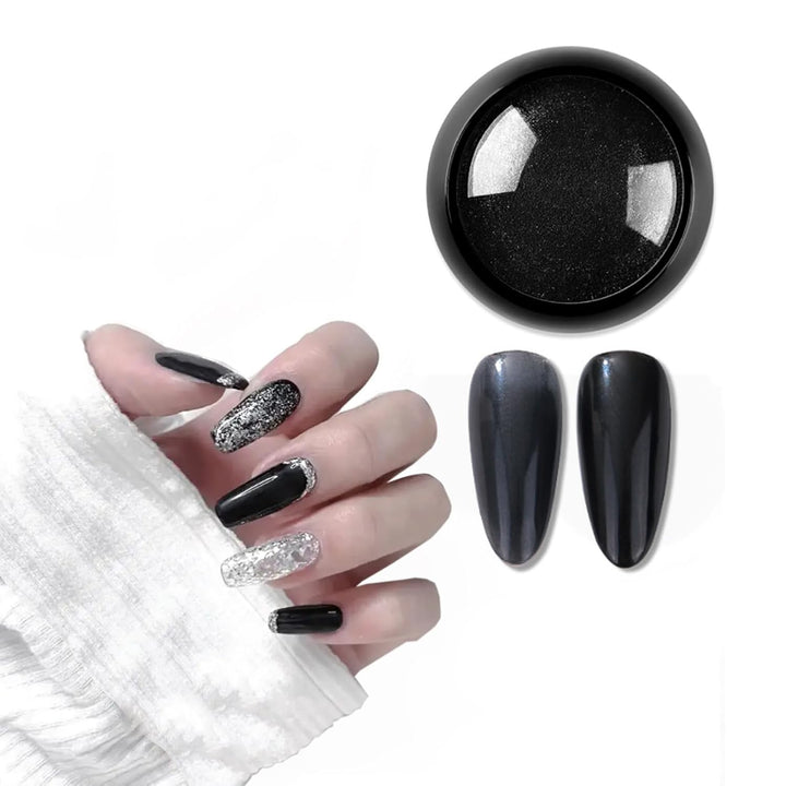 Holographic Mirror Gold Nail Chrome Powder Effect Metallic Dust Sequins UV Gel Gold Chrome Nail Powder Pigment for Nail Art Decoration, Gold Chrome Powder for Nails