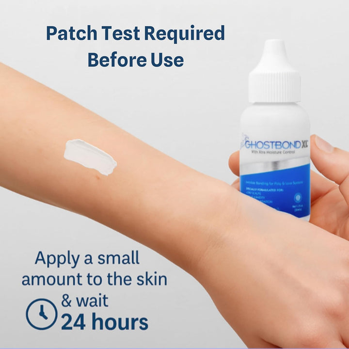 GHOSTBOND XL Hair Replacement Adhesive 1.3Oz- Invisible Wig Bonding Glue: Water & Oil-Resistant, Non-Toxic, Light Hold for Secure and Natural-Looking Poly and Lace Hairpiece, Wigs & Toupee Systems