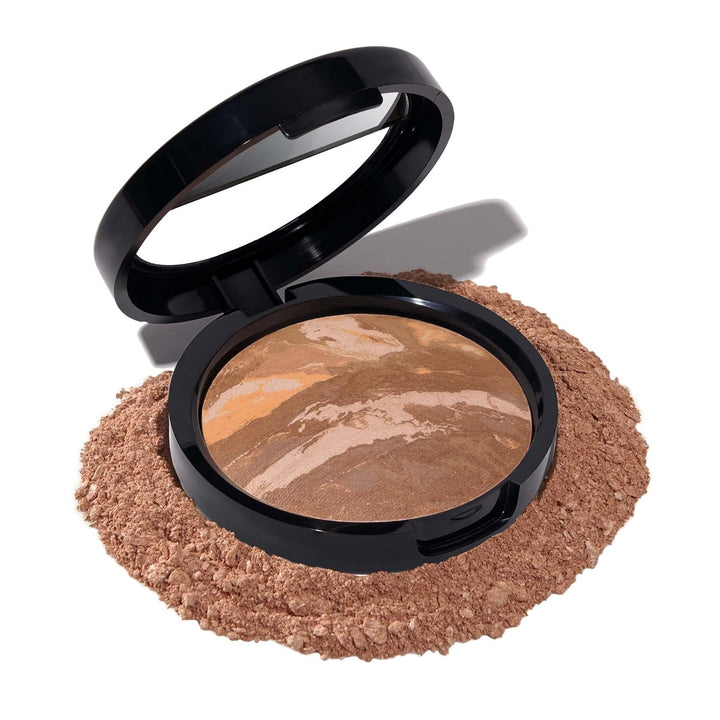 Award-Winning Baked Balance-N-Brighten Color Correcting Powder Foundation - Medium - Buildable Light to Medium Coverage - Demi-Matte Natural Finish