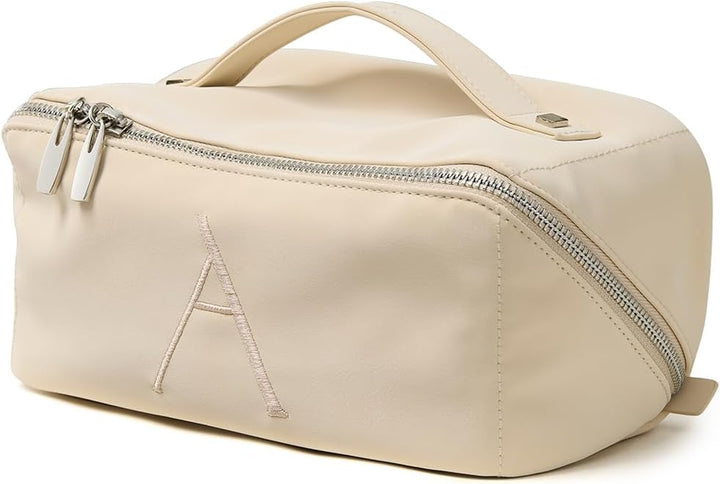 Travel Makeup Bag,Large Capacity Cosmetic Bags for Women,Waterproof Portable Pouch Open Flat Toiletry Bag Pattern Makeup Bag