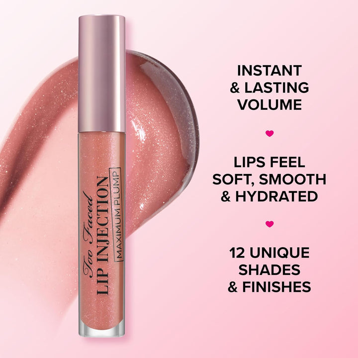 Lip Injection Maximum Plump Extra Strength Lip Plumper Gloss | Hydrating, Volumizing, + Plumping, 0.14 Fl Oz