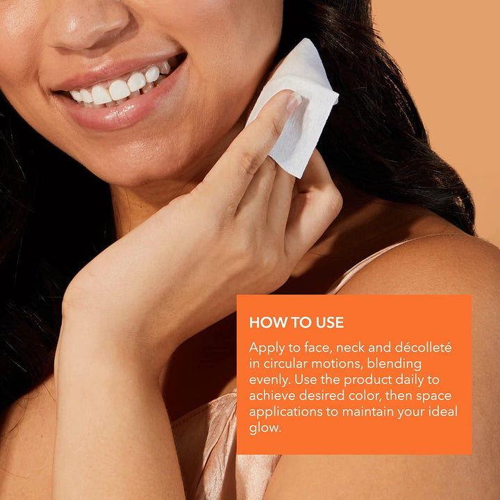 Alpha Beta Glow Pad Self Tanner, Intense Glow for Face: for Dull Skin Lacking Radiance & Glow, (20 Towelettes)