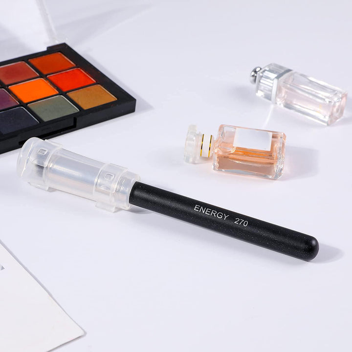 Concealer Brush under Eye Mini Angled Flat Top Kabuki Nose Contour Brush for Concealing Blending Setting Buffing with Powder Liquid Cream Cosmetic Pro Small Makeup Foundation Brushes 270