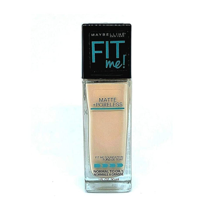Fit Me Matte + Poreless Liquid Oil-Free Foundation Makeup, Classic Ivory, 1 Count (Packaging May Vary)