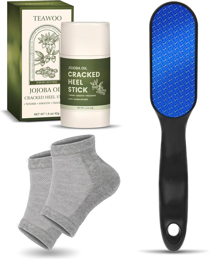 Moisturizing Heel Socks - 6 Pairs for Dry Cracked Feet, Toeless Gel Socks for Hydration and Repair