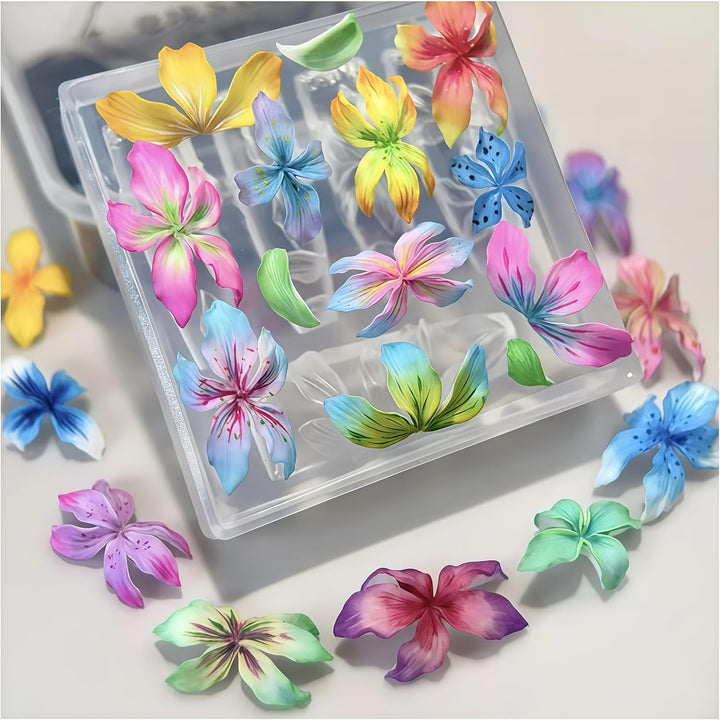 3D Nail Molds Heart, Stars, Starburst Nails Charms Design, Silicone Tool Art Y2K Decoration