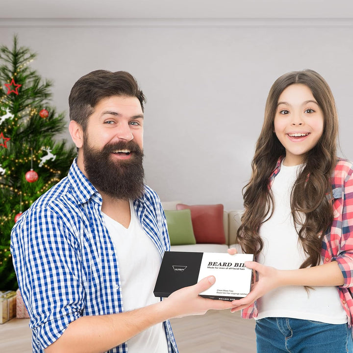 Beard Bib Apron Hair Catcher for Shaving Non-Stick Shave Cape Grooming Accessories Gifts for Men Husband Father