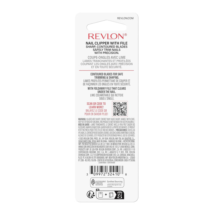 Nail Clipper with File, Manicure Care Tool with a Curved Blade for an Accurate Trimming and Grooming, Easy to Use (Pack of 1)