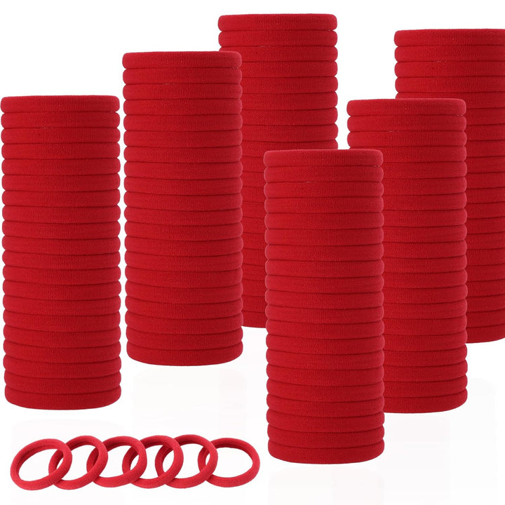 120PCS Black Hair Ties for Thick Hair – Seamless No Damage Elastic Ponytail Holders, Black Hair Band,Bulk Nylon Hair Elastics for Women