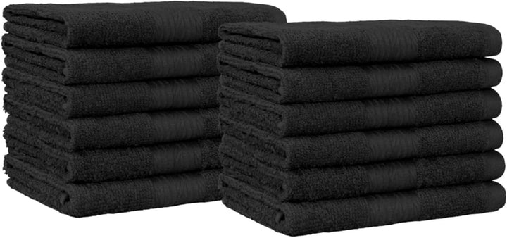Cotton Washcloths for Bathroom, Soft and Highly Absorbent, 12 in X 12 In, Gray, 12-Pack