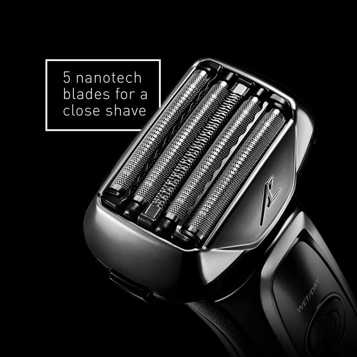 ARC5 Electric Razor for Men with Pop-Up Trimmer, Wet/Dry 5-Blade Electric Shaver with Intelligent Shave Sensor and Multi-Flex Pivoting Head – ES-LV65-S (Silver)