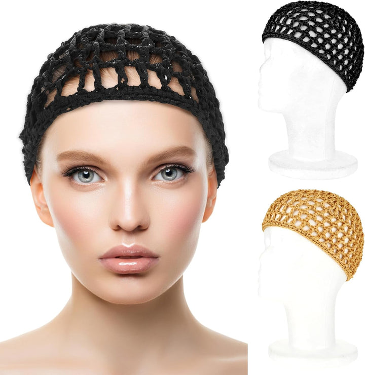 Wig Cap Thick Long Hair Caps Adjustable Net Mesh Braided Weaving Making Crochet Sew Weave Fishnet Grip Headband