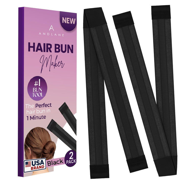 Women'S Hair Bun Maker French Twist Hair Fold Wrap Snap by  (1 Brown, 1 Light Brown)