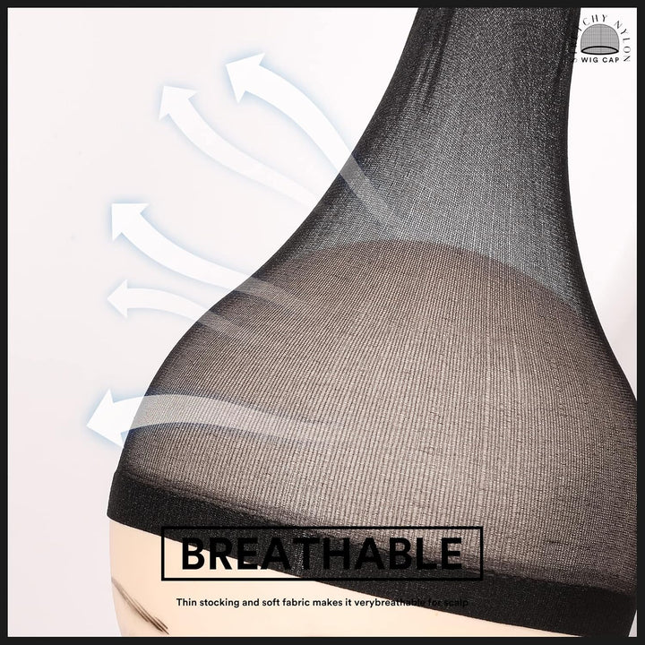 Wig Cap,Black Wig Cap 20 Pieces Wig Caps, Black Stocking Caps, Stretchy Nylon Wig Stocking Caps for Women