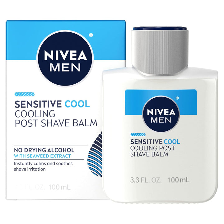 Sensitive Cooling Post Shave Balm with Vitamin E, Chamomile and Seaweed Extracts, 3 Pack of 3.3 Fl Oz Bottles