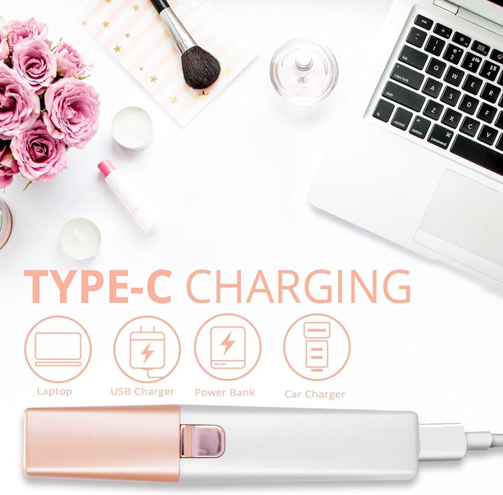 Eyebrow Facial Hair Remover for Women: Rechargeable 2 in 1 Face Shavers and Eyebrow Trimmer - Painless Electric Hair Removal Device for Face Eyebrows Lips Peach Fuzz with Light