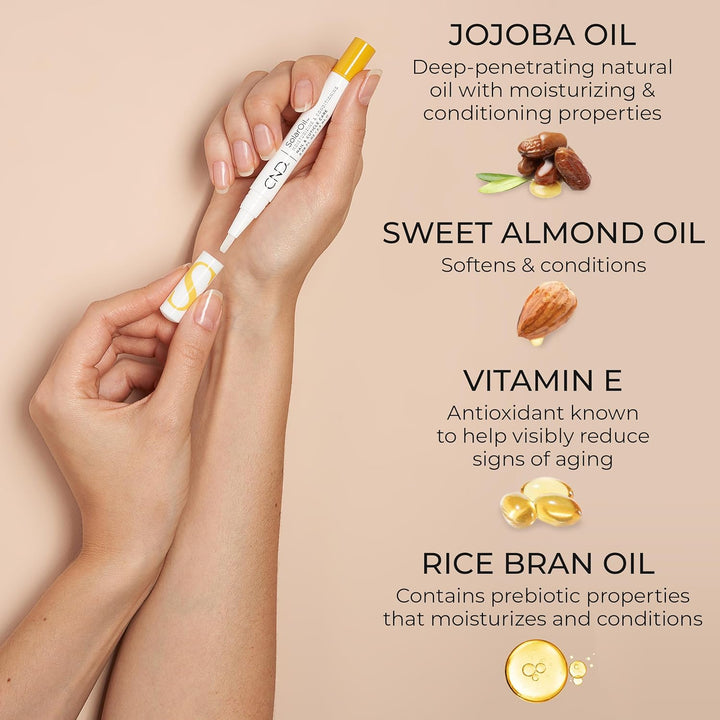 CND Solaroil & Rescuerxx, Cuticle Oil Pen, Keratin Nail Treatment Pen, On-The-Go, Travel-Sized