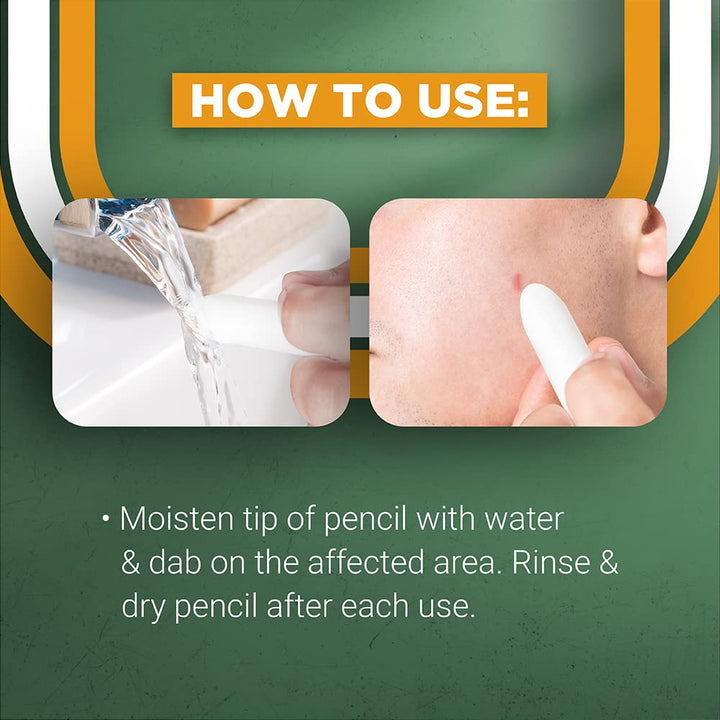 Jumbo Styptic Pencil, Treat and Seal Shaving Cuts Instantly, Anti-Hemorrhaging Stick, First Aid Device, White, 1 Oz