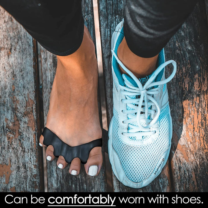 Primalstep Toe Separators - Doctor Recommended - Supports Foot Discomfort from Bunions & Plantar Fasciitis - Toe Spacers for Athletic Mobility, Toe Splay & Alignment - for Men & Women (S/M)