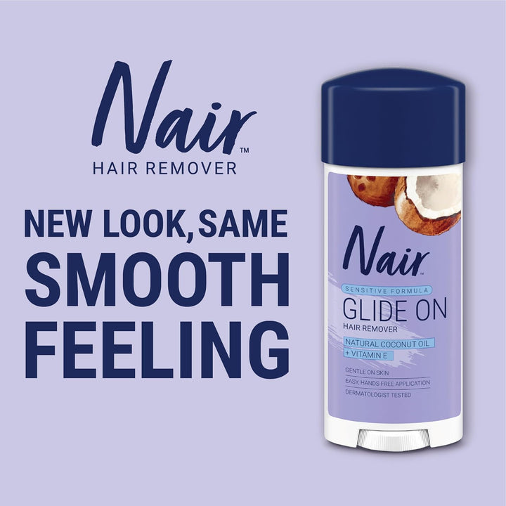 Hair Remover Sensitive Formula Glide on Depilatory Cream 3.3 Oz