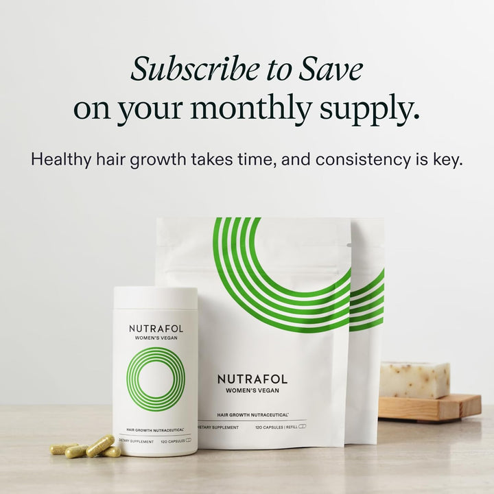Women'S Hair Growth Supplements, for Women 18-44 Years Old, Clinically Tested for Visibly Thicker, Stronger Hair, 100% Vegan Ingredients, Dermatologist Recommended - 1 Month Supply