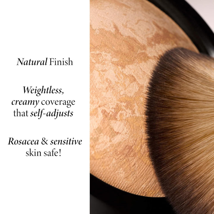 Award-Winning Baked Balance-N-Brighten Color Correcting Powder Foundation - Medium - Buildable Light to Medium Coverage - Demi-Matte Natural Finish