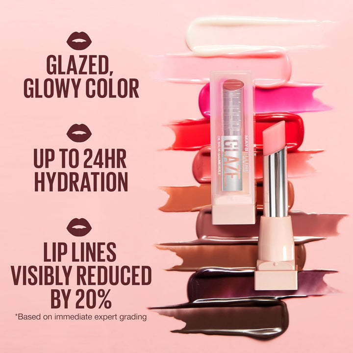 Lifter Glaze Oil Balm with Hyaluronic Acid and Hydrating Oil Blend, Lip Balm with 24Hrs of Smooth, Moisturizing Shine, Berry Haze (Sheer Cool Mauve)