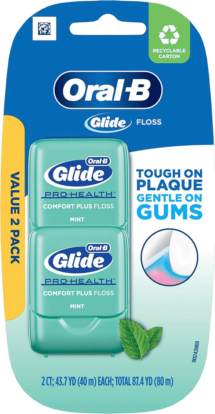 Glide Pro-Health Comfort plus Floss, Mint, 3 Ct