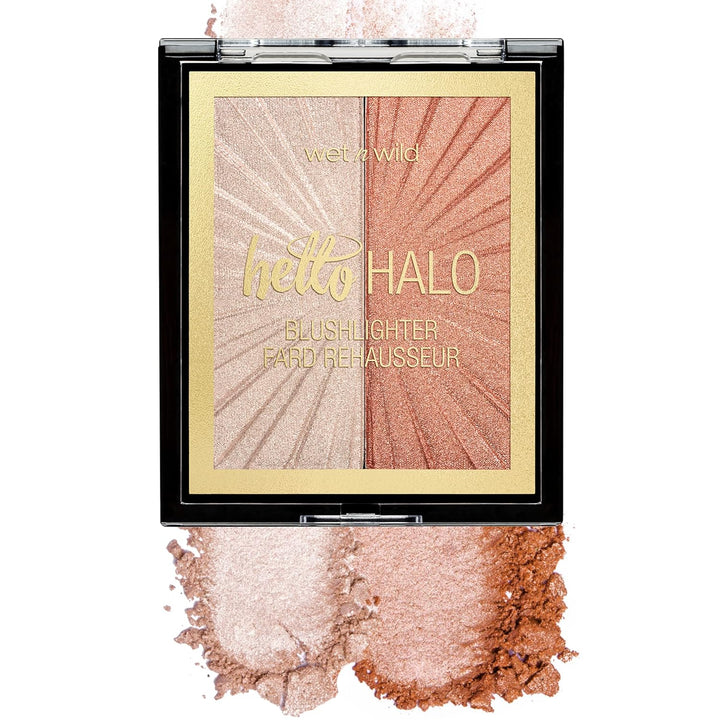 Megaglo Blushlighter, Blendable Blush & Highlighter Set, Shimmery Metallic Finish, Flash Me
