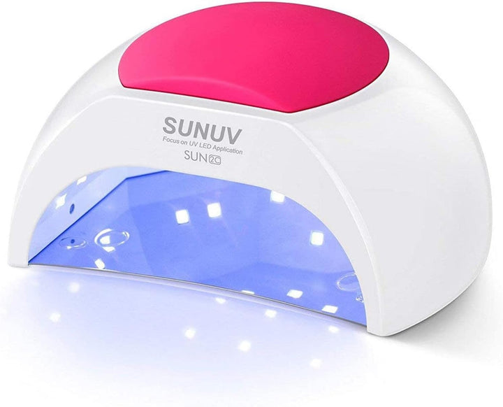 SUN2C UV Light for Nails, UV LED Nail Lamp with 4 Timer Settings, Curing Lights Compatible with All Gel Polish Rose
