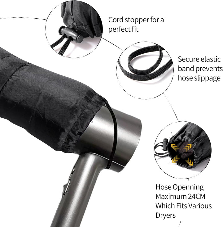 Hooded Hair Dryer Bonnet,Upgraded Dual-Tubes Even Heat Blow&Speed up Thick or Curly Hair Drying, Deep Conditioning at Home,Portable&Universal Diffuser Attachment Cap(Size L)