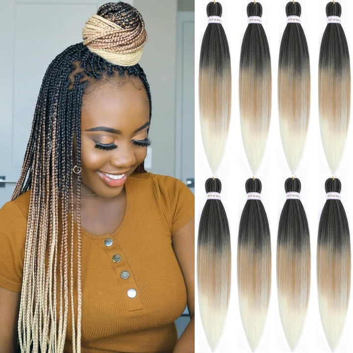 Purple Braiding Hair Pre Stretched Long Braid 30 Inch 2 Packs Professional Braiding Hair Extensions Synthetic Crochet Twist Braids (30 Inch, Purple)