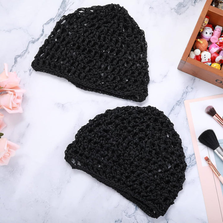 Wig Cap Thick Long Hair Caps Adjustable Net Mesh Braided Weaving Making Crochet Sew Weave Fishnet Grip Headband