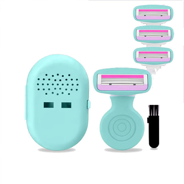 New Women'S Anti-Scratch Razor, Safety Razor, Designed for a Close, Smooth Shave and Shave Standard 1 Blade (Green + 3 Tips)