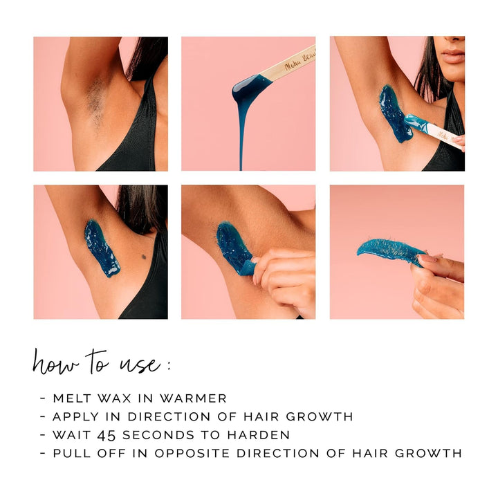 Hard Wax Beads for Hair Removal – Coarse Hair Formula – Face, Brazilian, Underarms, Back Chest, Bikini Waxing – Sea Salt & Surf, 1Lb Refill for Wax Warmers & 10 Large Applicator Sticks