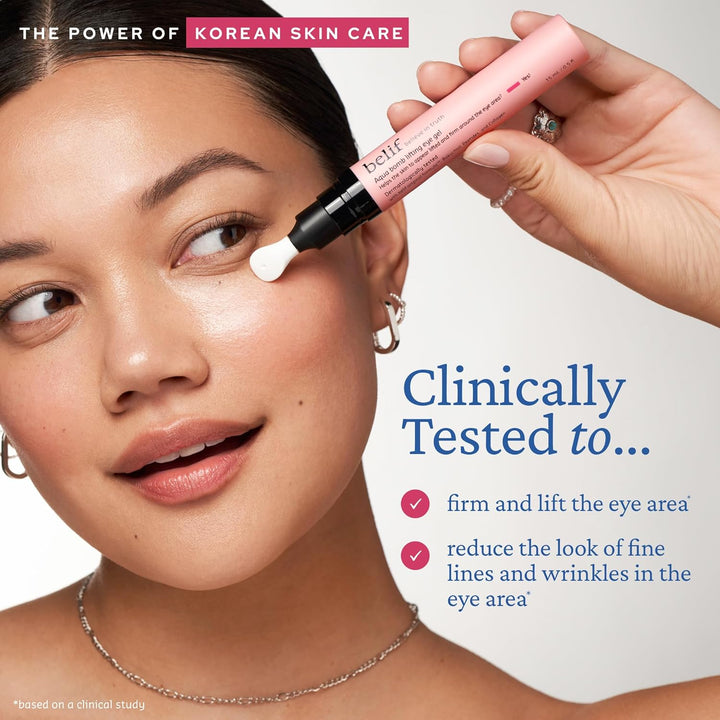 Aqua Bomb Lifting Eye Gel | Retinol + Collagen + Peptide for Firming & Plumping | Hyaluronic Acid for Glowy Hydration | Niacinamide for Dark Circles | Korean Skin Care