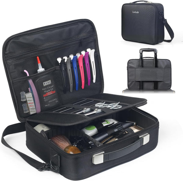 Large Barber Case, Barber Bags for Clippers and Supplies, Travel Hair Clipper Case, Clipper and Trimmer Cases, Barbers Accessories for Wahl 5Star/Hatteker/Oneisal/Andis Grooming Kits