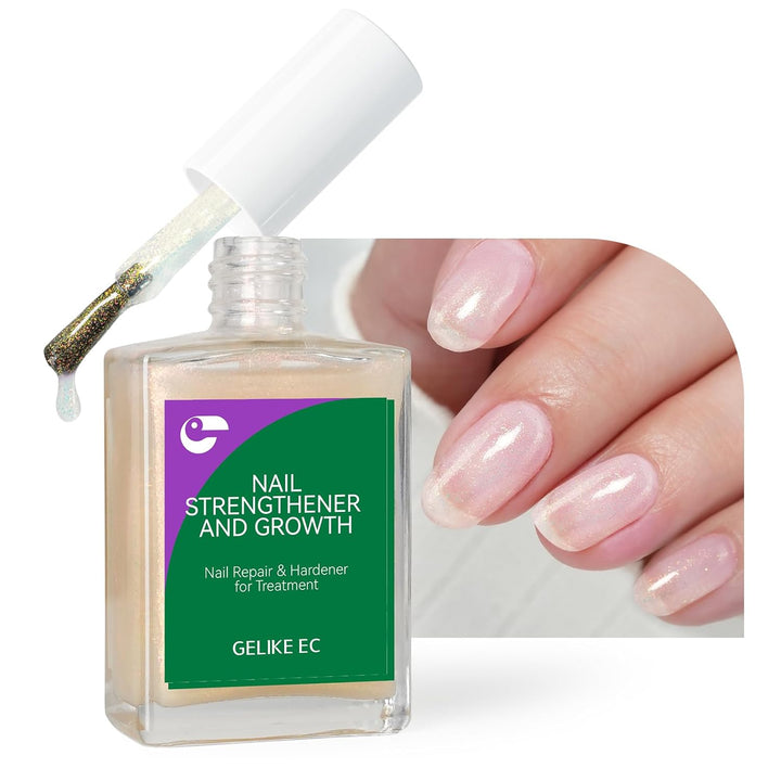 Nail Growth Strengthener for Woman: Nude Blush 6 in 1 Natural Nail Hardener Extra Strong and Growth - Nail Polish Hardener for Weak and Damaged Nails